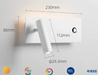 Dotty - Adjustable Modern Silver Reading Wall Light