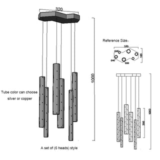 Kiyoshi - Modern LED Tube Hanging Ceiling Light