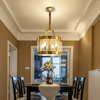 Enrica - Modern Golden Glass Pendant Chandelier