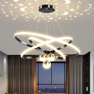 Camillie  - Feather Round Hanging Ceiling Chandelier