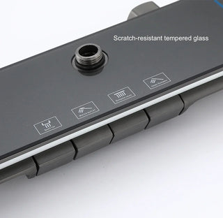 Celandine - Modern LED Rainfall Shower System with Temperature Display and Four Functions