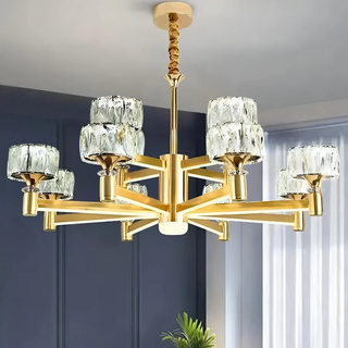 Nagina - Modern Gold Crystal Round Ceiling Chandelier