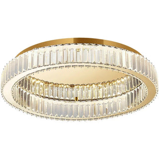 Beatrice - Crystal Glass Round Modern Semi-Flush Ceiling Light Chandelier