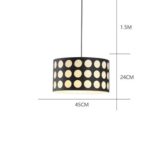 Derya - Abstract Polka Dot Black Gold Hanging Ceiling Light Chandelier