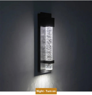 Calliope - Crystal Bubble Black Modern Outdoor Wall Light Bar
