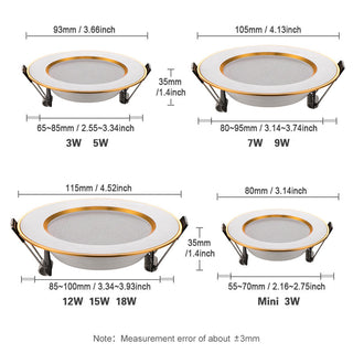 Dover - Modern Round White/Gold Ceiling Spotlight Downlight