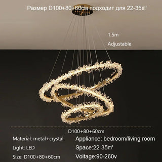 Gita - Modern Round Crystal Ceiling Chandelier