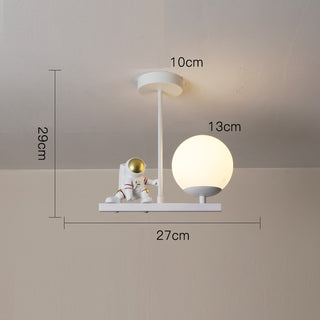 Sharell - Children's Cartoon Pink Sitting Girl Ceiling Light