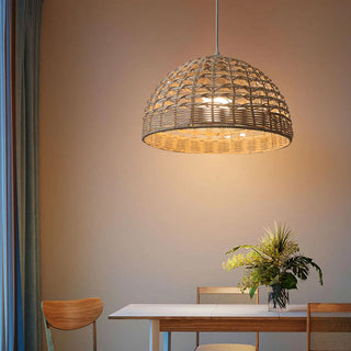 Lublin - Natural Rattan Hand-Woven Bamboo Ceiling Pendant Light