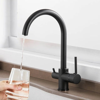Maryjo - Deck Mounted Hot/Cold Mixer Dual Handle Tap
