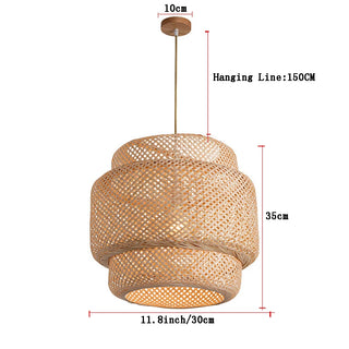 Cordoba - Natural Bamboo Rattan Lantern Pendent Light
