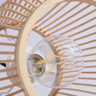Rafah - Scandinavian Handwoven Bamboo Hanging Round Rattan Ceiling Light