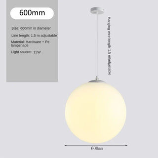 Caen - Nordic Minimalist Milky White Spherical Pebble Pendant Lamp