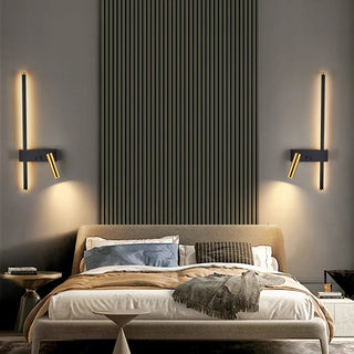 Bautista - Switch-Controlled Modern Black & Gold Dual Reading Wall Light