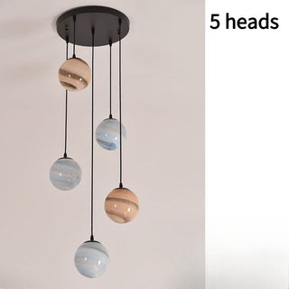 Amira - Modern Moon Ball Round Ceiling Chandelier