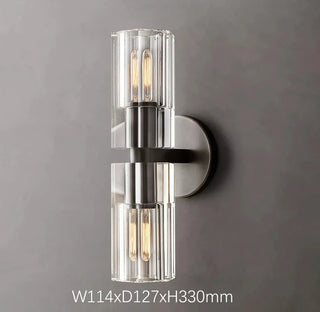 Neriah - Modern Linear Glass Cylindrical Up Down Wall Light