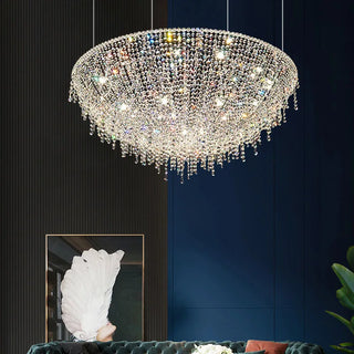 Christine - Round Crystal Tassel Hanging Ceiling Chandelier
