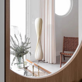 Sylvian - Wooden Curved Shade Floor Lamp