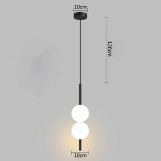 Tora - Modern Hanging Frosted Milk Glass Ball Pendant Ceiling Light