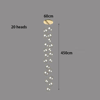 Abigail - Modern Round Gold Ball Hanging Ceiling Chandelier