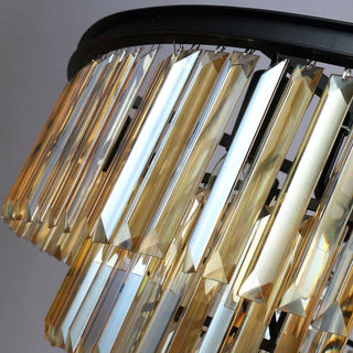 Qabacha - Tapered Tiered Crystal Hanging Chandelier