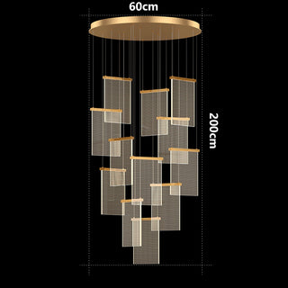 Jude - Modern Teardrop Gold Ceiling Chandelier