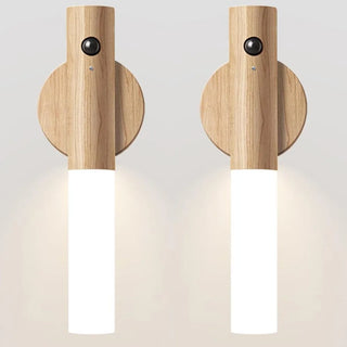 Denise - Detachable Sensor On/Off Reachable Wood Wall Light