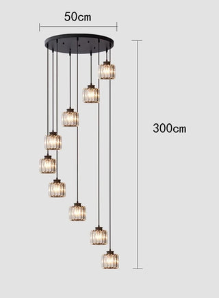 Gaspar - Crystal Hanging Pendant Chandelier
