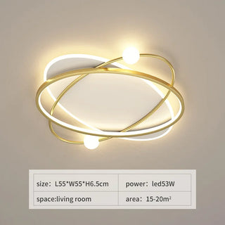 Oceanus - Modern Thin Crossed Round Ceiling Light