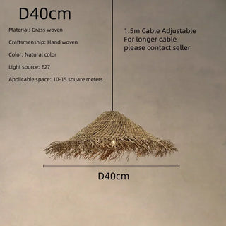 Georgette - Woven Rattan Round Ceiling Light