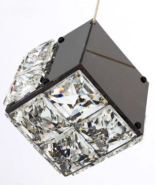 Abby - Crystal Square Box Gold Ceiling Chandelier