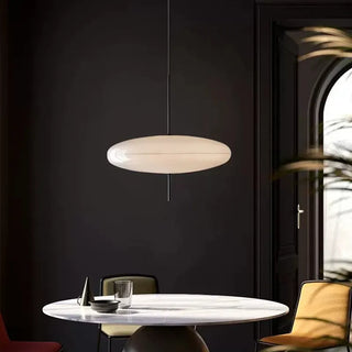 Liepa - Modern Black/White Flying Saucer Round Pendant Ceiling Light