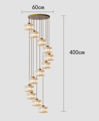 Gaspar - Crystal Hanging Pendant Chandelier
