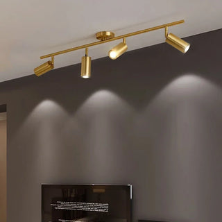 Ramesa - Modern Gold Semi-Flush Adjustable Head LED Ceiling Light