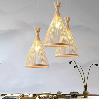 Amanda - Hanging Bamboo Weaving Creative Pendant Light