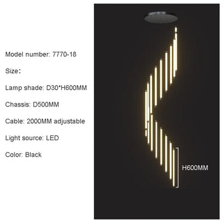 Gael - Modern Long Bar LED Ceiling Chandelier