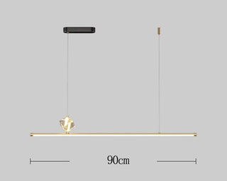 Minore - Minimalist Thin Beam Crystal Hanging Pendant Ceiling Light