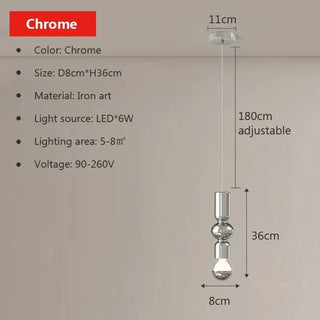 Caterpillar - Minimalist Abstract Coloured Tube Glass Adjustable Hanging Ceiling Light