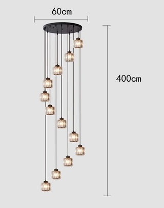 Gaspar - Crystal Hanging Pendant Chandelier