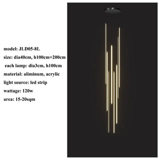 Julimar - Modern LED Strip Bar Hanging Ceiling Chandelier