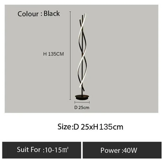 Joie - Modern LED Twisted Floor Lamp