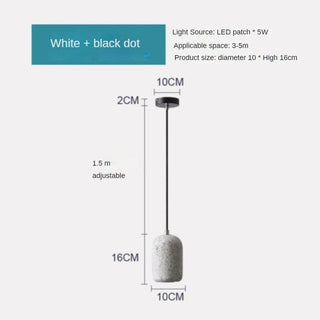 Apel - Modern Round Black Cord Hanging Pendant Ceiling Light