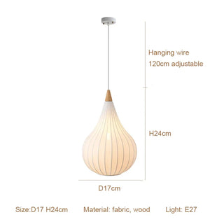 Jasmine - Wabi Sabi Style Fabric Chandelier Pendant Lights