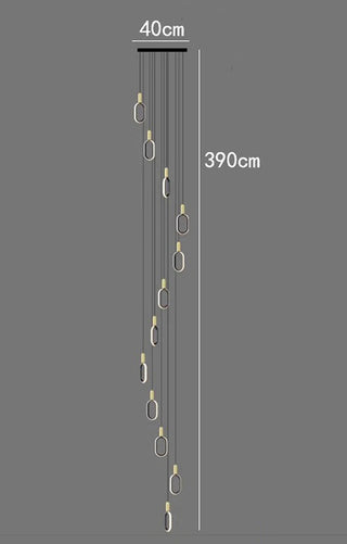 Zoe - Modern LED Round Black & Gold Ceiling Chandelier