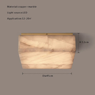 Mandera - Modern Flush Mount Marble Stone Ceiling Light