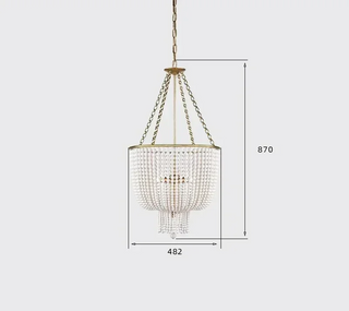 Jasmine - Modern Gold Bohemian Bead Ceiling Light Chandelier
