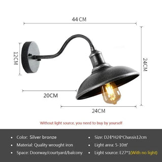 Mabin - American Retro Industrial Outdoor Wall Light