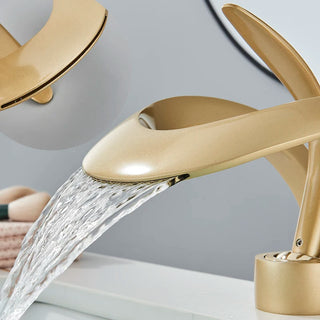 Jurek -  Creative Hollowed Out Design Waterfall Faucet Solid Brass Basin Mixer Taps