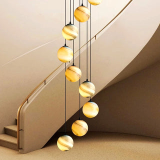 Amira - Modern Moon Ball Round Ceiling Chandelier