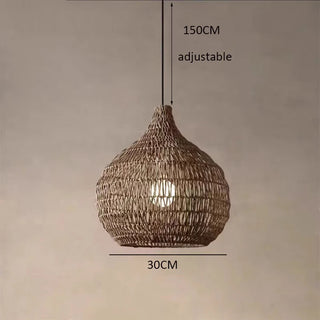 Genevie -  Retro Designer Rattan Art Chandelier